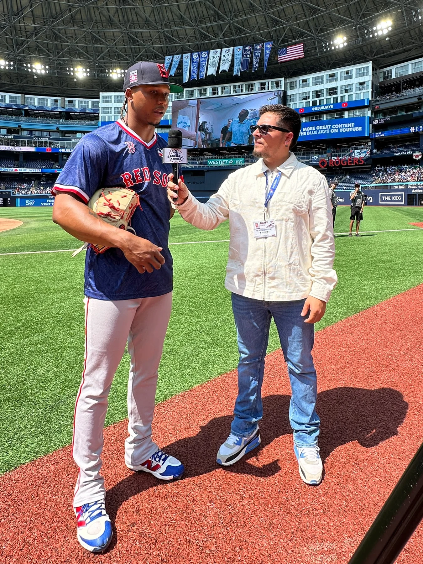 Cobertura de béisbol a pie de campo